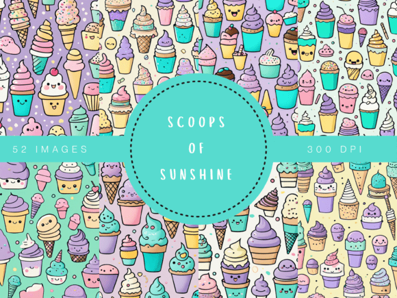 Download Scoops of Sunshine – Kawaii Ice Cream Ba - Cream Collection